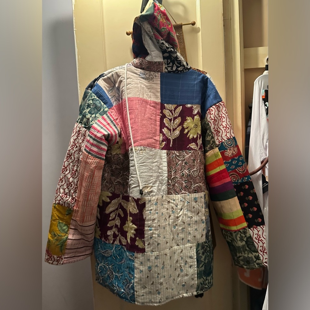 Multicolor Patchwork Jacket made in India NWT - image 8